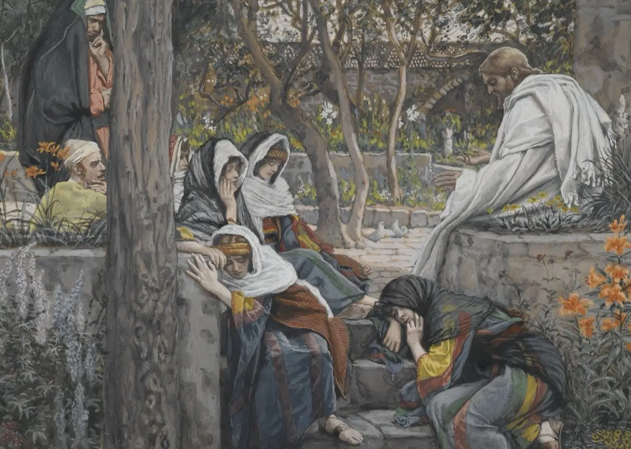 Jesus, Mary Magdalene and Martha at Bethany, James Tissot